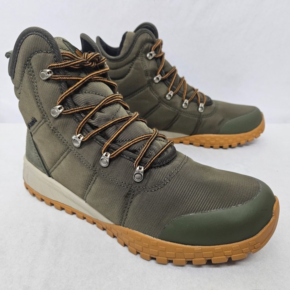 Columbia Fairbanks Boot Omni-Heat Waterproof BM2806-384 Green Khaki Men Sz 10.5